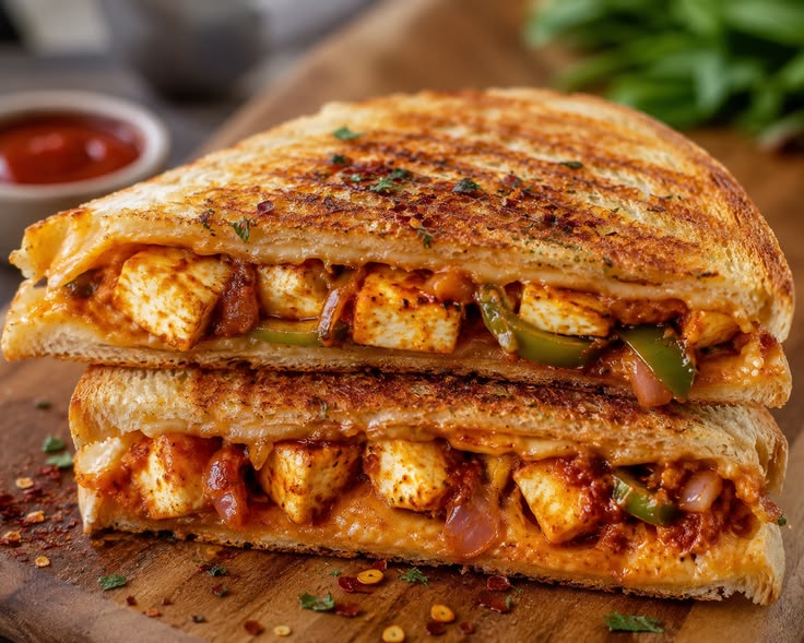 Peri Peri Paneer Sandwich